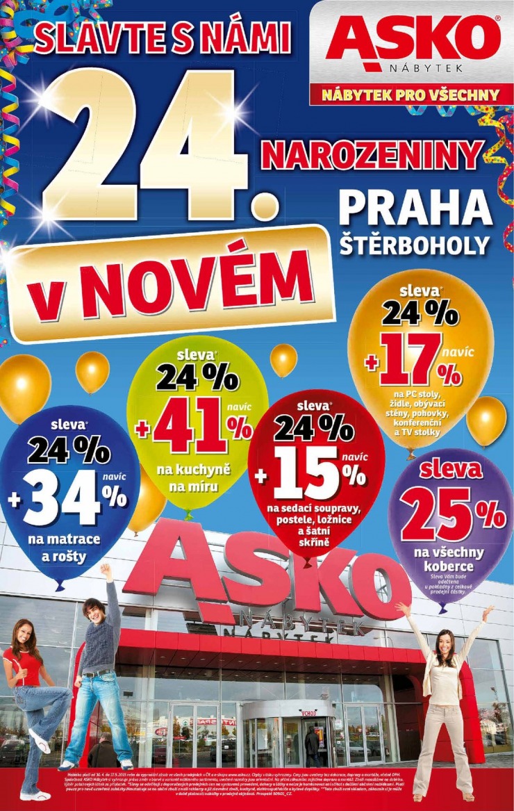 leták Asko nábytek Praha od 30.4.2015 strana 1