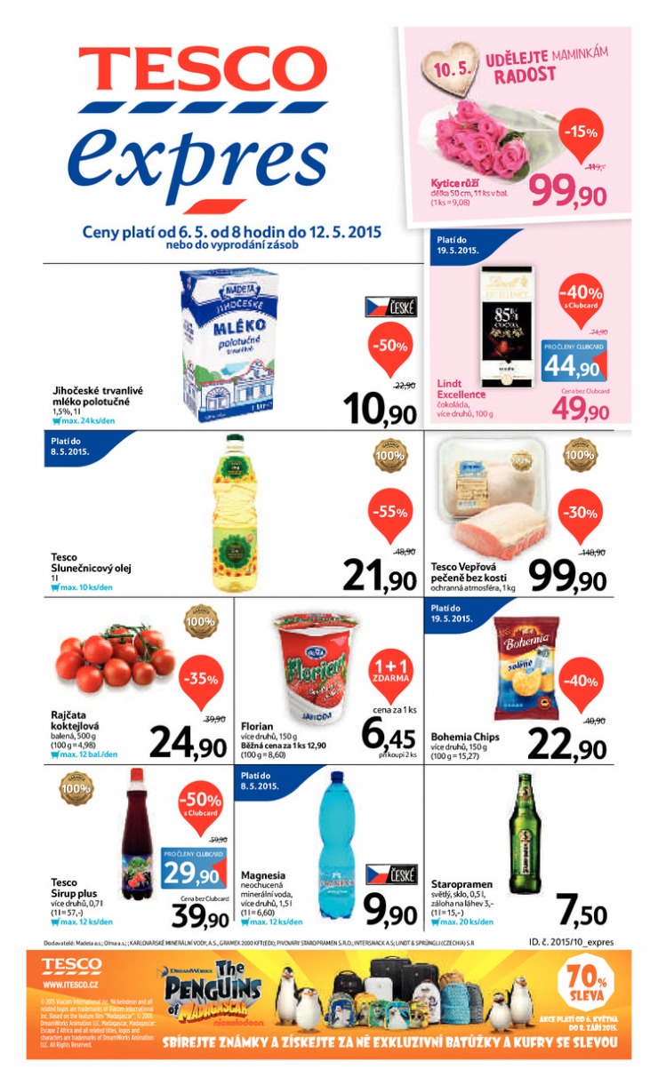 letk Tesco Expres obchody od 6.5.2015 strana 1