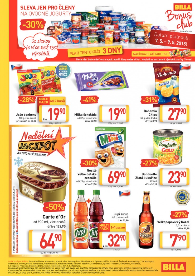 leták Billa malý od 6.5.2015 strana 1 leták Billa malý od 6.5.2015 strana 1