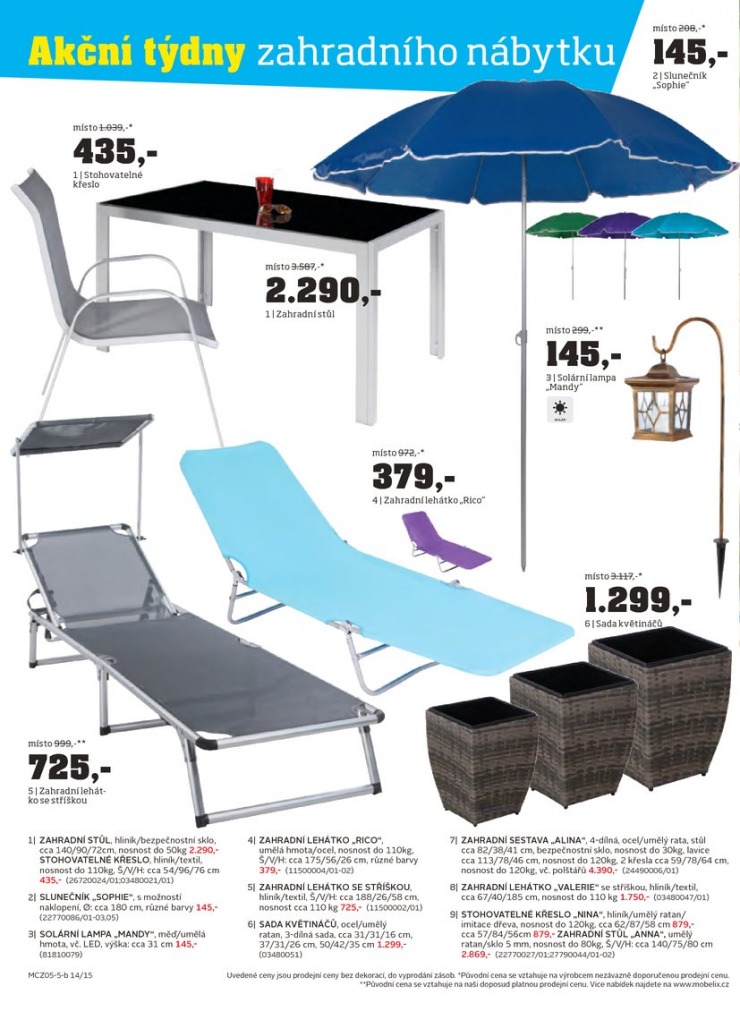 let�k Mobelix Aktu�ln� prospekt od 18.5.2015 strana 1