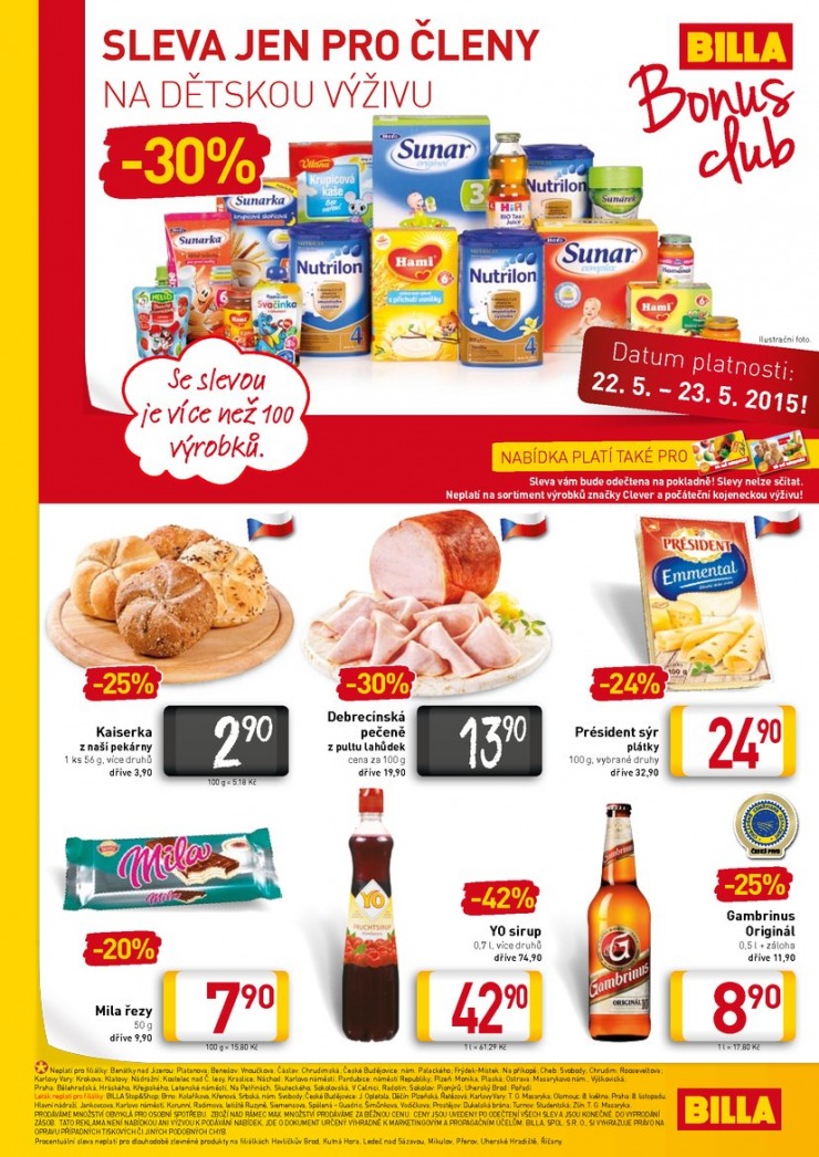 leták Billa velký od 20.5.2015 strana 1 leták Billa velký od 20.5.2015 strana 1