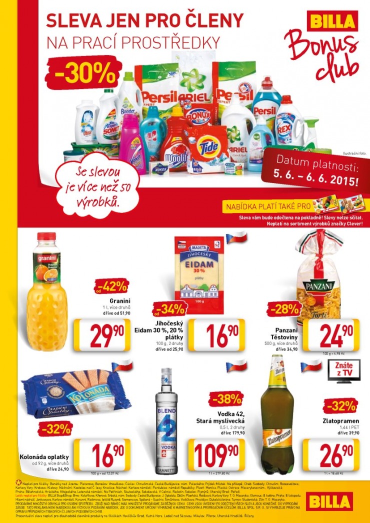 leták Billa velký od 3.6.2015 strana 1 leták Billa velký od 3.6.2015 strana 1