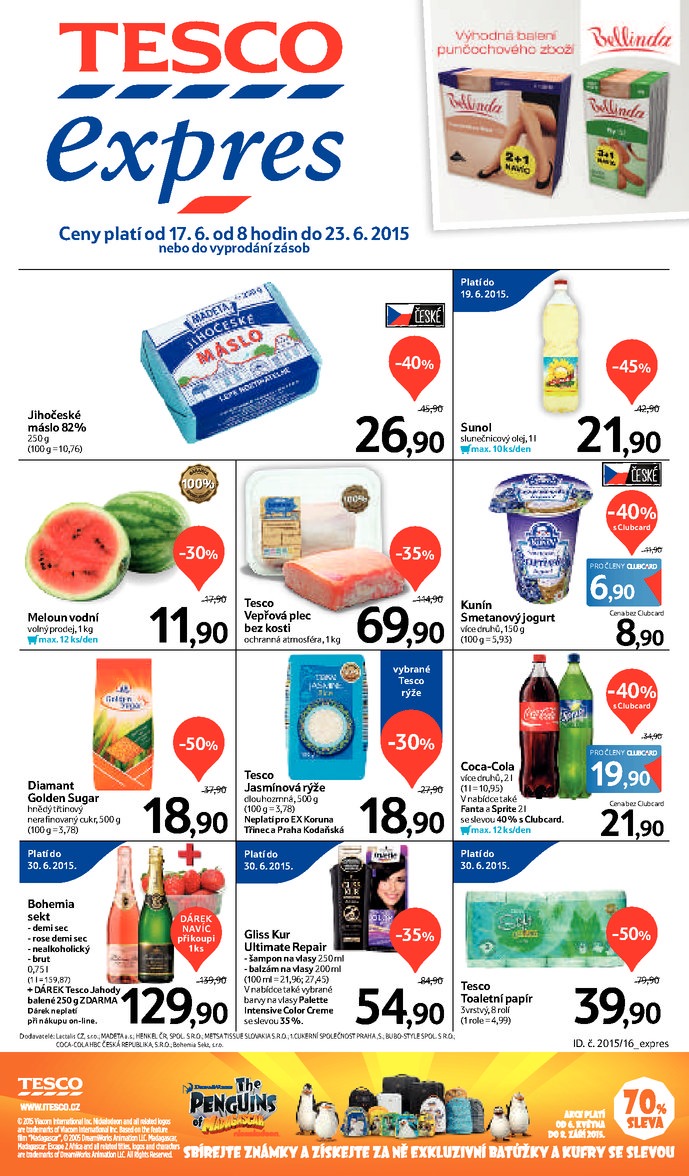 letk Tesco Expres obchody od 17. 6. 2015 strana 1