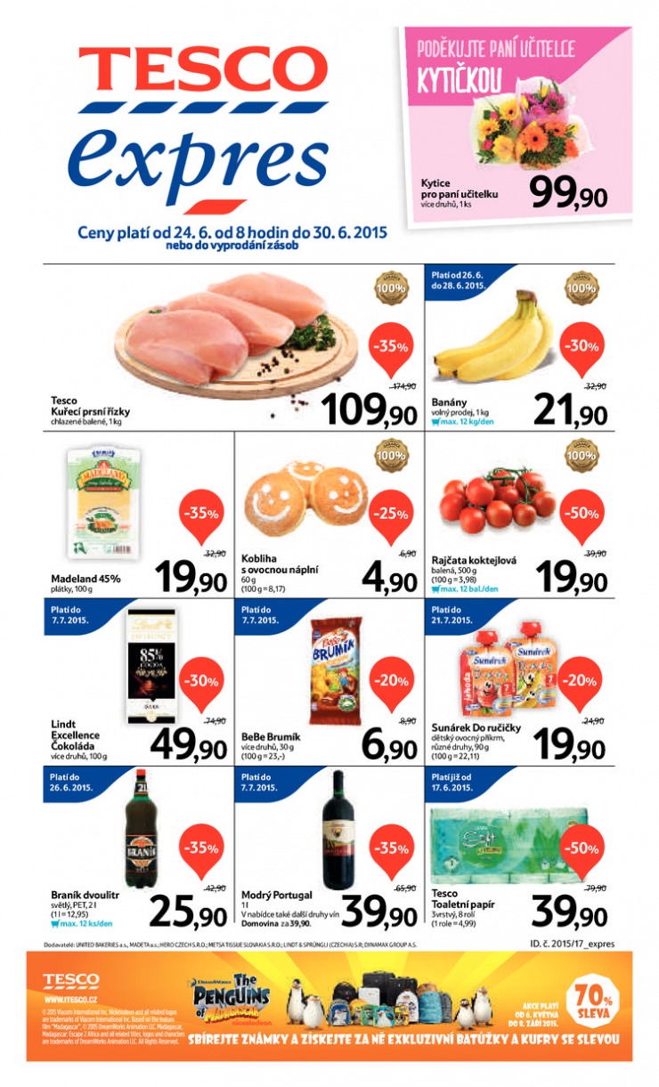 letk Tesco Expres obchody od 24.6.2015 strana 1