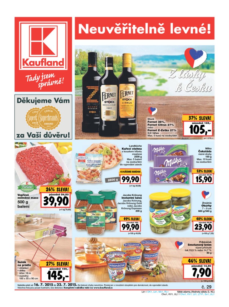 letk Kaufland Aktuln nabdka od 16.7.2015 strana 1