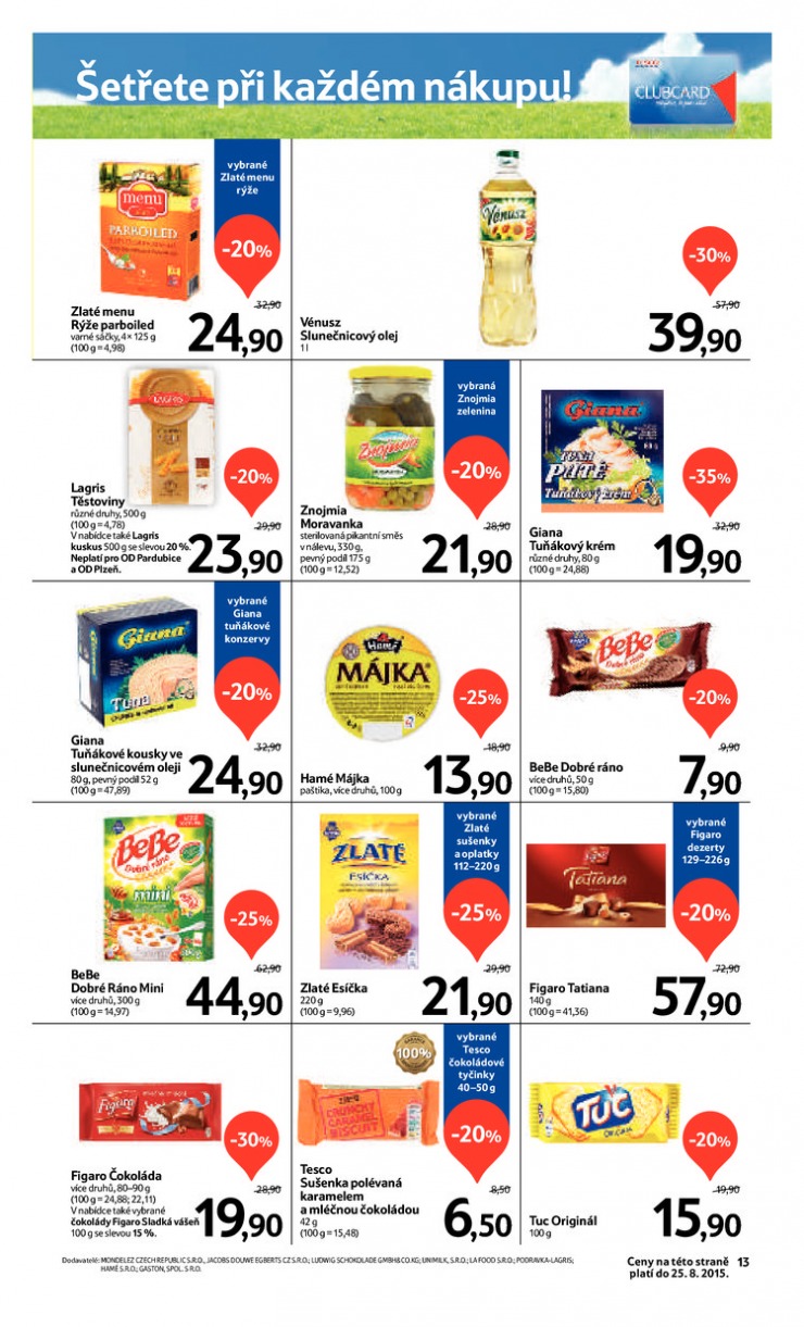 leták Tesco velké hypermarkety od 12.08.2015 strana 1 leták Tesco velké hypermarkety od 12.08.2015 strana 1