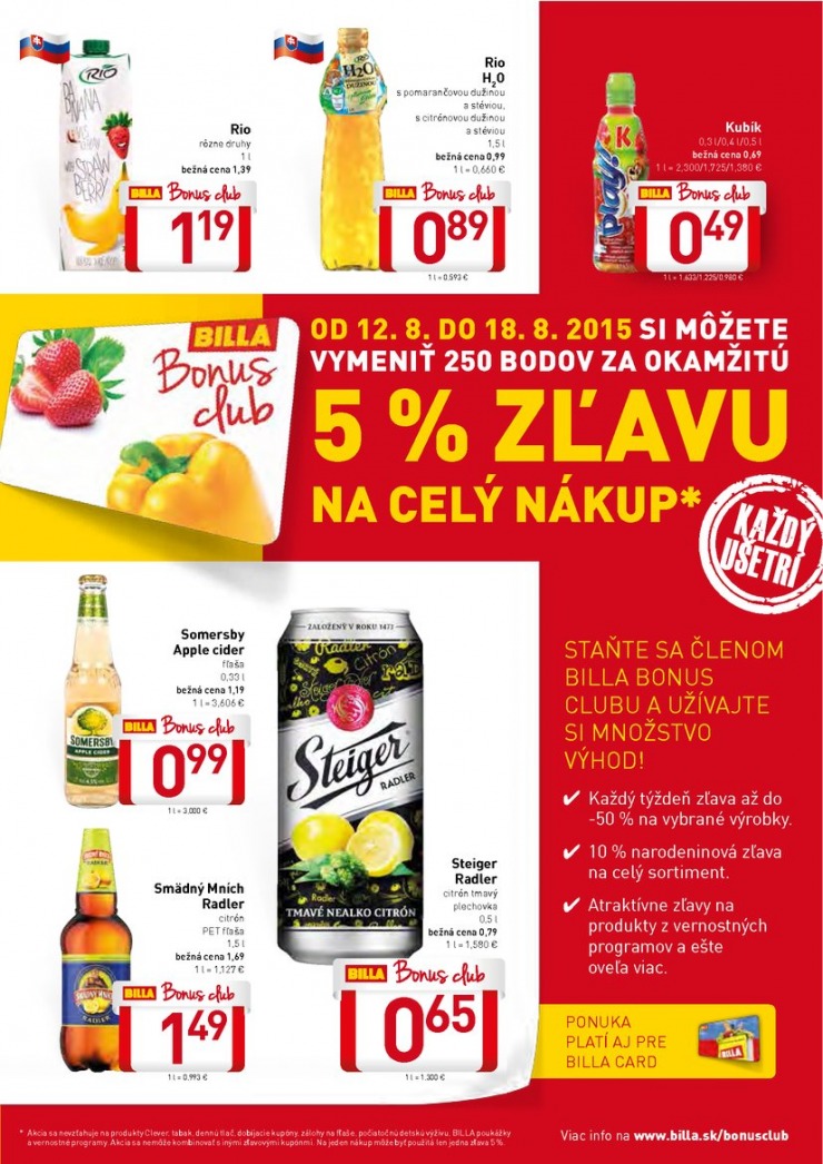 leták Slovensko Billa.sk od 12.08.2015 strana 1 leták Slovensko Billa.sk od 12.08.2015 strana 1