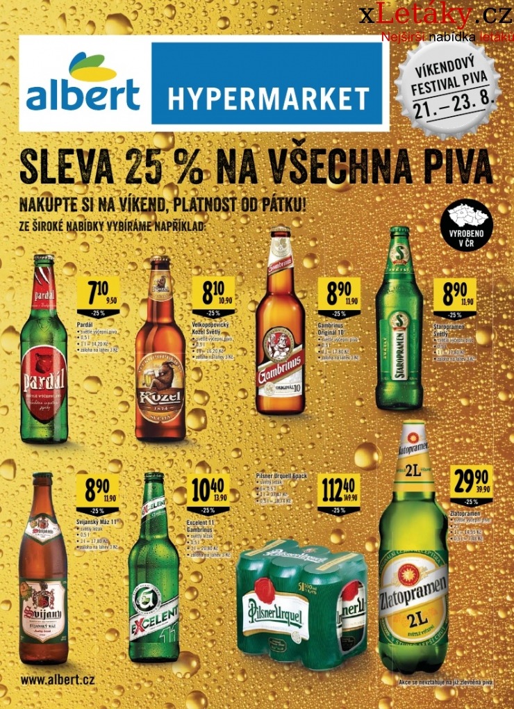 leták Albert Hypermarket - Festival piva leták strana 1 leták Albert Hypermarket - Festival piva leták strana 1
