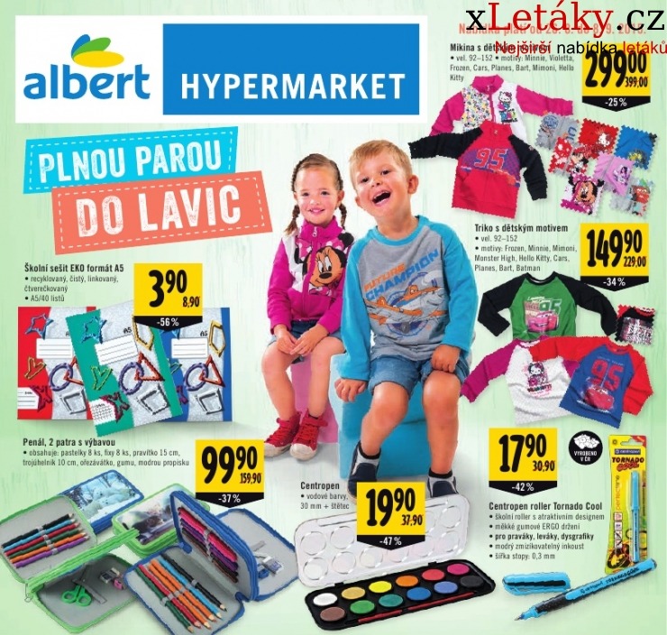 leták Albert Hypermarket - Plnou parou do lavice leták strana 1
